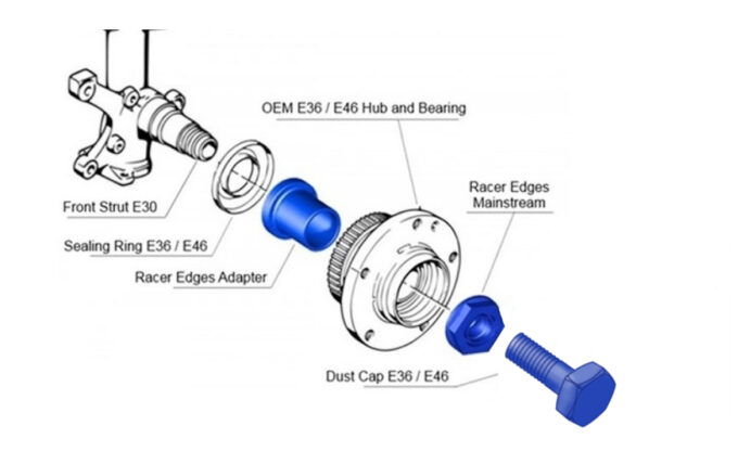 BMW e30 Hubs/Brakes Conversion FRONT Kit 5×120 Convert to Use the Hubs from e36 or e46