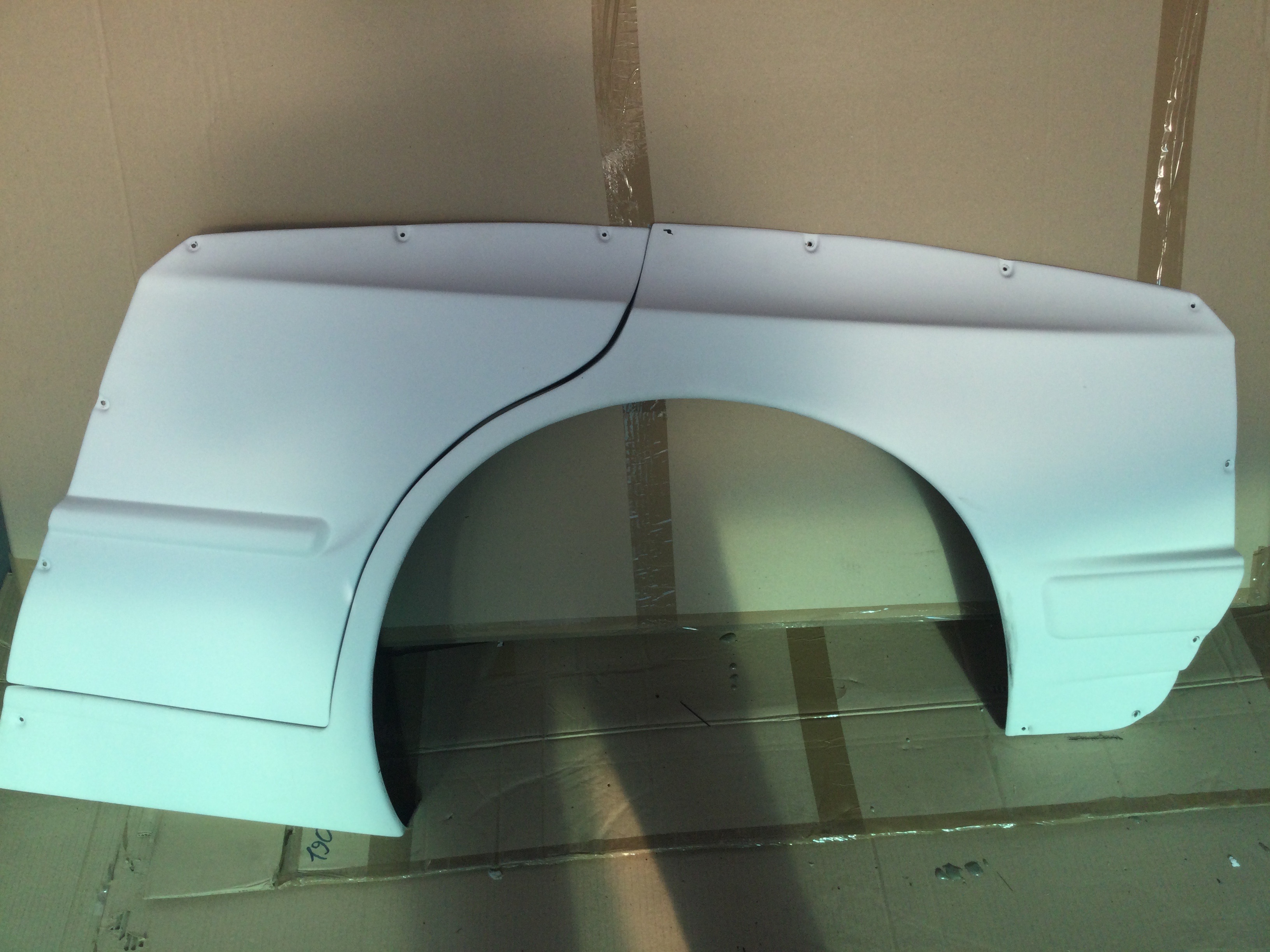 BMW e30 4-door (sedan/touring) wide body kit by parts (fender flares/overfenders) (after fitting)